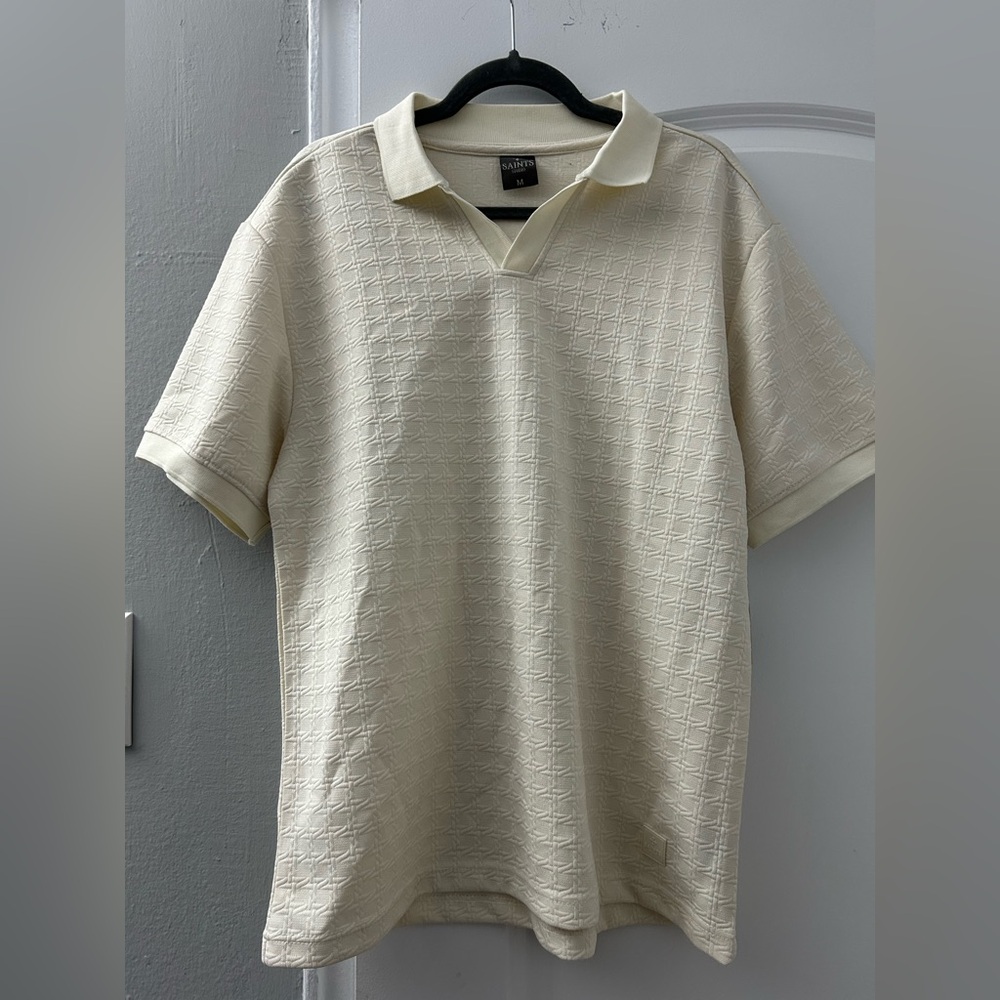 Saks Fifth Avenue Ivory Polo Shirt